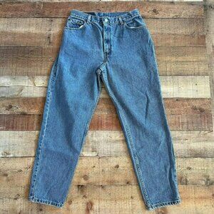 Levi's Strauss women's size 12 high rise 550 denim jeans straight leg mom jeans